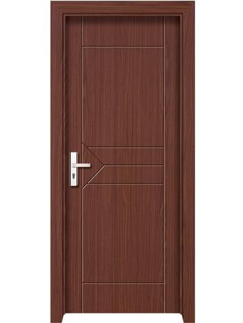 European simple carved china wpc door with pvc film for toilet  