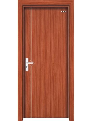 European simple carved china wpc door with pvc film for toilet  